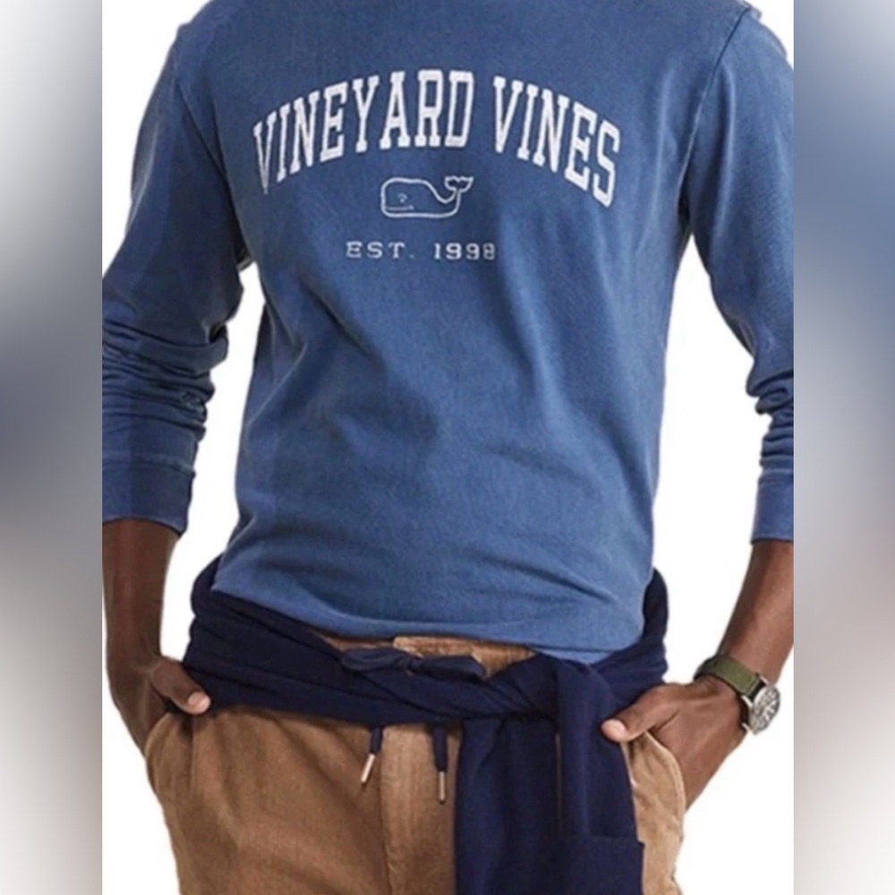 Vineyard Vines Men's Blue Long Sleeve Shirt